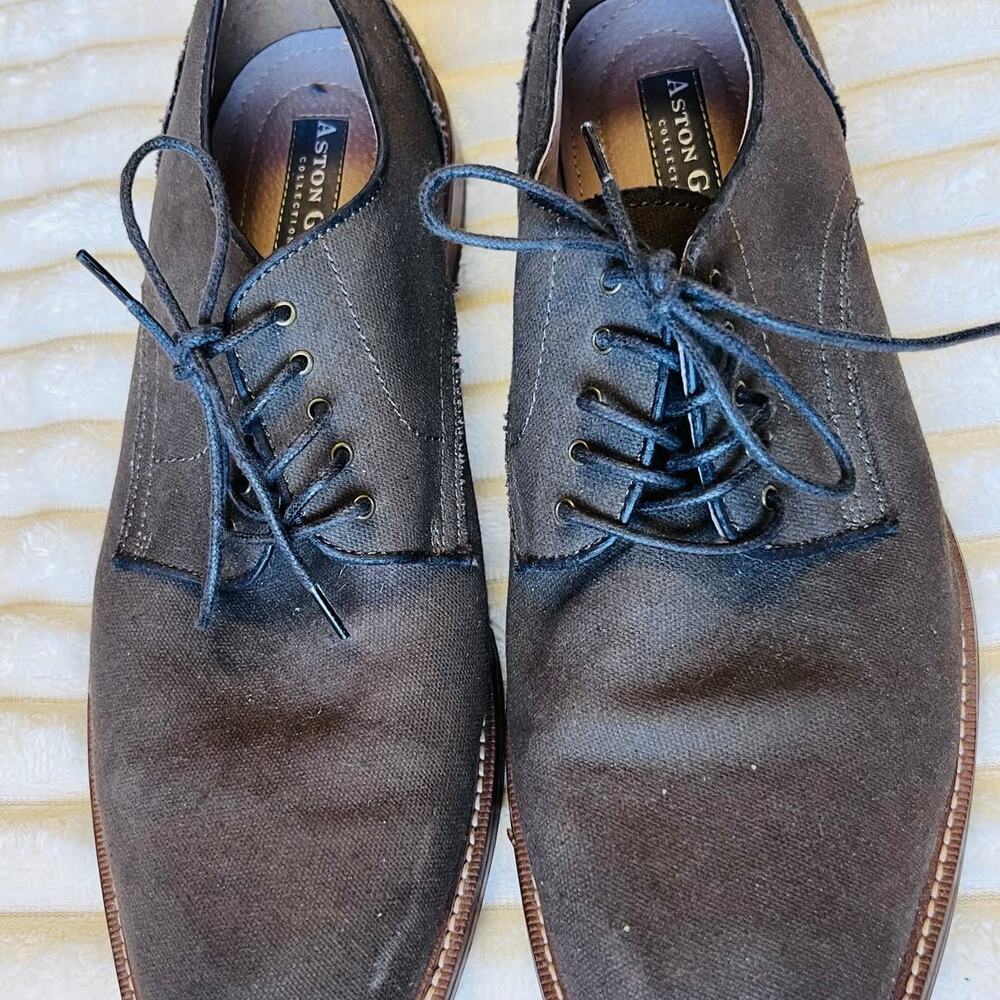 Aston Grey Legella 1008855 Oxford Men's Leather Dress Shoes 10.5